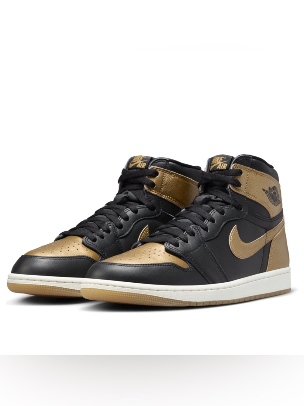 🆕 Nike Air Jordan 1 Retro High OG Black Gold Men’s Size 15 NIB 🔥 HOT DEAL - Picture 6 of 8